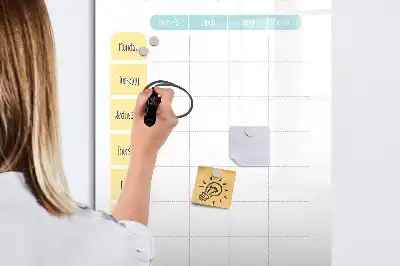 Magnetická kresliaca tabuľa týždenný plánovač jedál