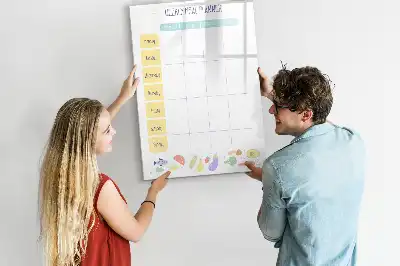 Magnetická kresliaca tabuľa týždenný plánovač jedál