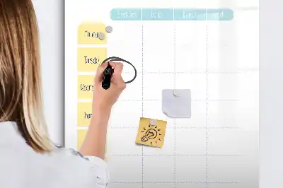Magnetická kresliaca tabuľa týždenný plánovač jedál