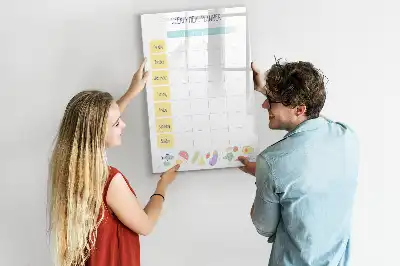 Magnetická kresliaca tabuľa týždenný plánovač jedál