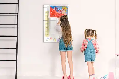 Magnetická kresliaca tabuľa týždenný plánovač jedál