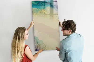 Magnetická tabuľa na kreslenie farebný mramor