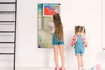 Magnetická tabuľa na kreslenie farebný mramor