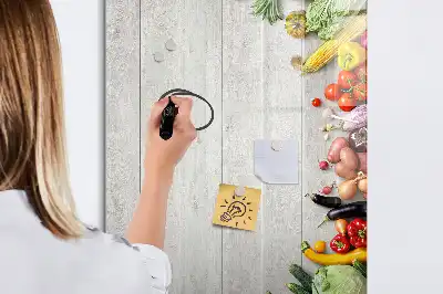 Magnetická kresliaca tabuľa so zeleninou z dreva