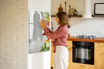 Magnetická kresliaca tabuľa so zeleninou z dreva
