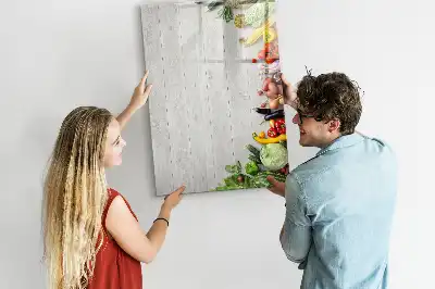 Magnetická kresliaca tabuľa so zeleninou z dreva