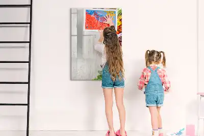 Magnetická kresliaca tabuľa so zeleninou z dreva