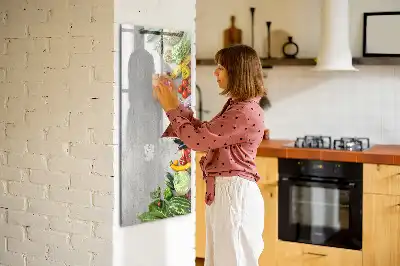 Magnetická kresliaca tabuľa so zeleninou z dreva