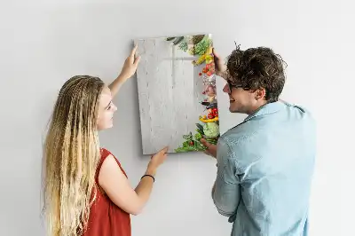 Magnetická kresliaca tabuľa so zeleninou z dreva