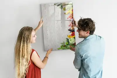Magnetická kresliaca tabuľa so zeleninou z dreva