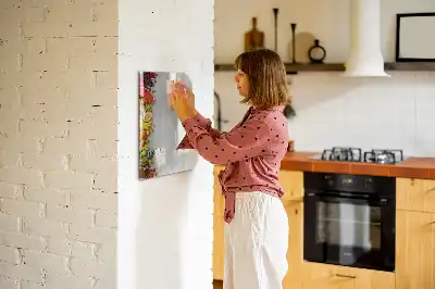 Magnetická tabuľa na kreslenie zelenina na dreve