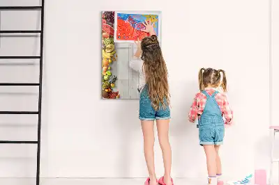 Magnetická tabuľa na kreslenie zelenina na dreve