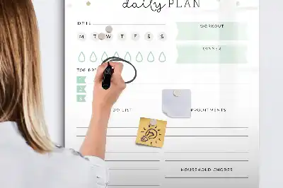Magnetická kresliaca tabuľa plán dňa