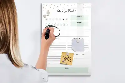 Magnetická kresliaca tabuľa plán dňa