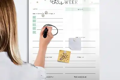 Magnetická plánovacia tabuľa plán týždňa