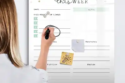 Magnetická plánovacia tabuľa plán týždňa
