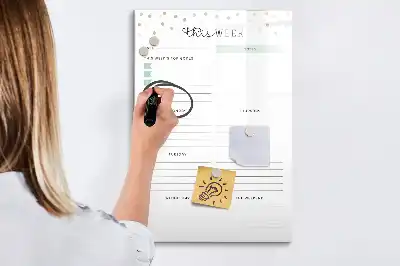 Magnetická plánovacia tabuľa plán týždňa