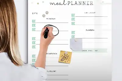 Magnetická kresliaca tabuľa plánovač jedál