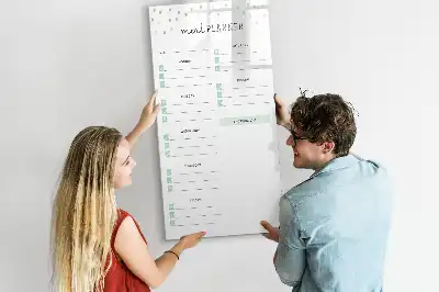 Magnetická kresliaca tabuľa plánovač jedál