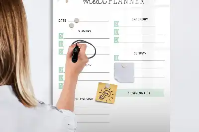 Magnetická kresliaca tabuľa plánovač jedál