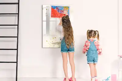 Magnetická kresliaca tabuľa zlatá zeleninová abstrakcia