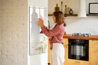 Magnetická kresliaca tabuľa zlatá zeleninová abstrakcia