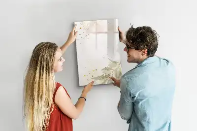 Magnetická kresliaca tabuľa zlatá zeleninová abstrakcia