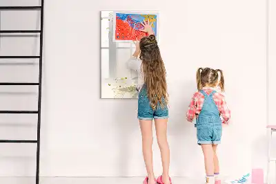Magnetická kresliaca tabuľa zlatá zeleninová abstrakcia