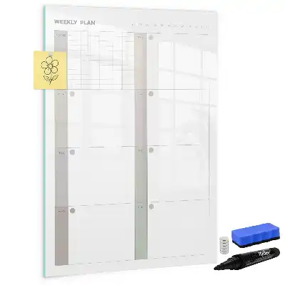 Magnetická kresliaca tabuľa týždenný plánovač