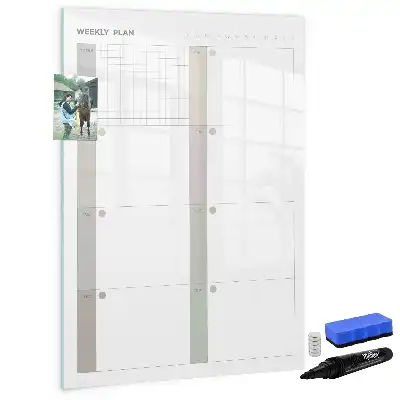 Magnetická kresliaca tabuľa týždenný plánovač