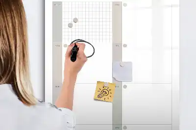 Magnetická kresliaca tabuľa týždenný plánovač