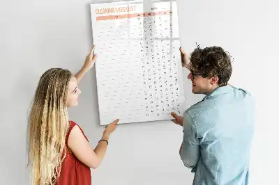 Magnetická tabuľa na kreslenie zoznam na upratovanie