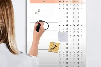 Magnetická tabuľa na kreslenie zoznam na upratovanie