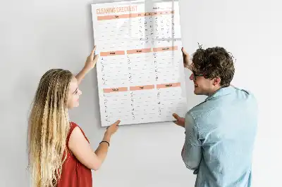 Magnetická kresliaca tabuľa zoznam na upratovanie