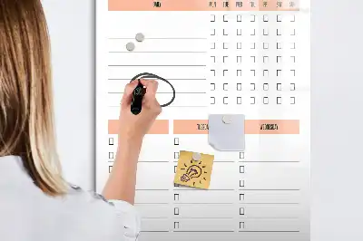 Magnetická kresliaca tabuľa zoznam na upratovanie