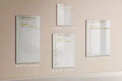 Magnetická tabuľa na kreslenie týždenný plán jedál