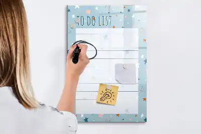 Magnetická kresliaca tabuľa na zoznam úloh