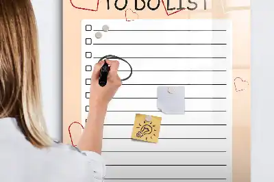 Magnetická tabuľa na kreslenie zoznam úloh