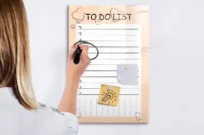 Magnetická tabuľa na kreslenie zoznam úloh