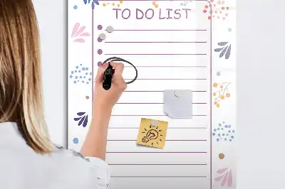 Magnetická kresliaca tabuľa so zoznamom úloh