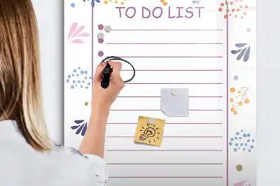 Magnetická kresliaca tabuľa so zoznamom úloh