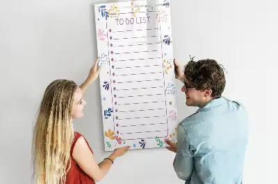 Magnetická kresliaca tabuľa so zoznamom úloh