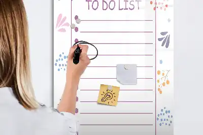 Magnetická kresliaca tabuľa so zoznamom úloh