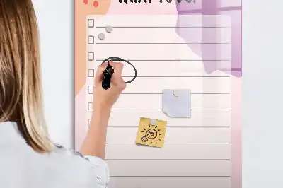 Magnetická tabuľa na kreslenie zoznam úloh na vybavenie