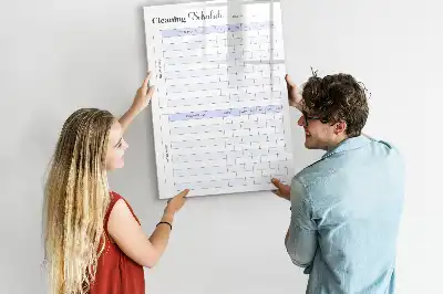 Magnetická tabuľa na kreslenie rozvrh upratovania