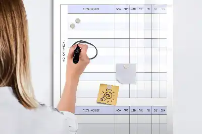 Magnetická tabuľa na kreslenie rozvrh upratovania