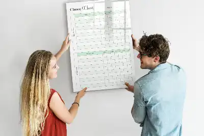 Magnetická kresliaca tabuľa na plnenie povinností