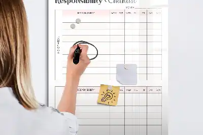 Magnetická tabuľa na kreslenie zoznam zodpovedností