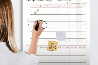 Magnetická tabuľa na kreslenie zoznam zodpovedností