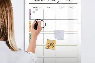 Magnetická kresliaca tabuľa týždenný plán jedál